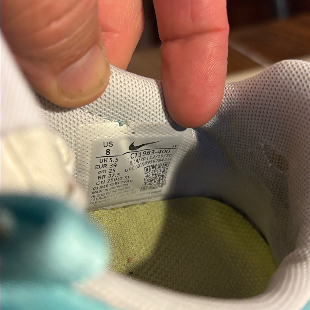 Nike Turquoise & Yellow Waffle-Inspired Sneakers - Picture 10 of 10